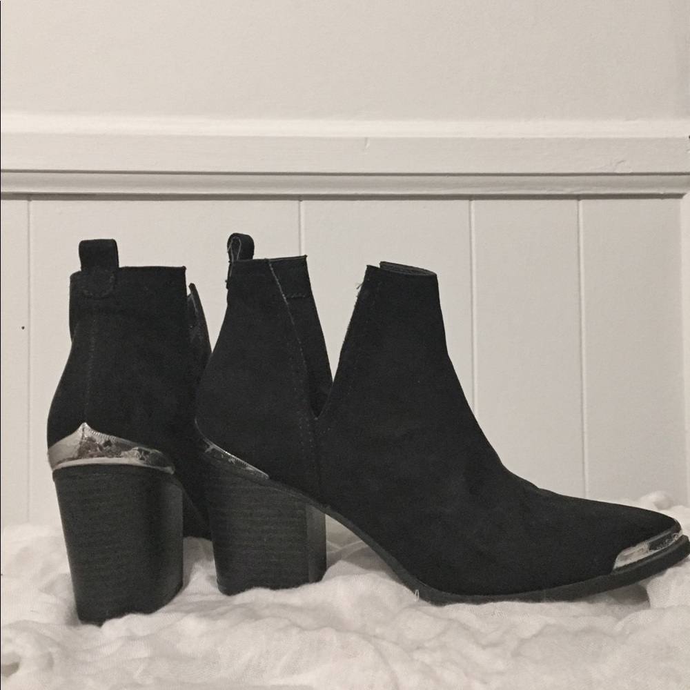 Suede Western Ankle Boots